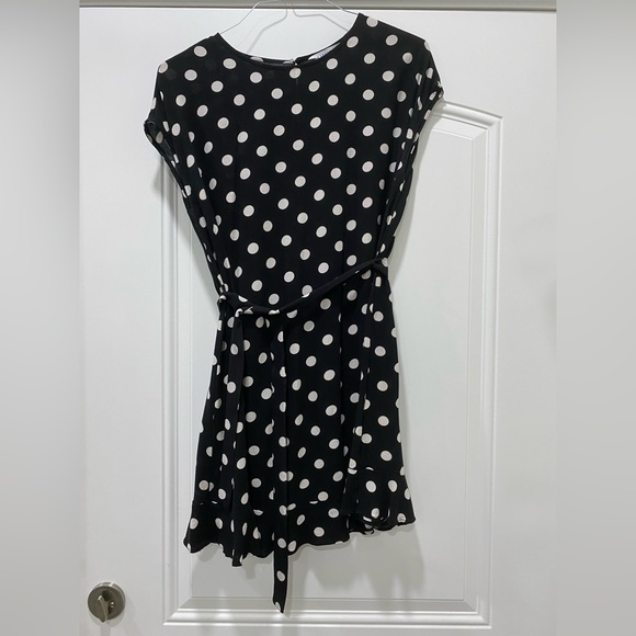 Women’s Popsugar Dress; Black&White Polka Dot; Size Medium - Picture 2 of 3